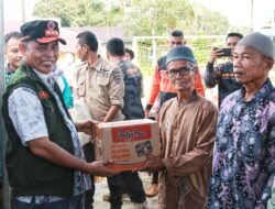 PJ Bupati Inhil Serahkan Bantuan Kepada Korban Terdampak Bencana Banjir Desa Sialang Panjang